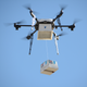 One of Flirtey’s drones, delivering a 7-Eleven order.